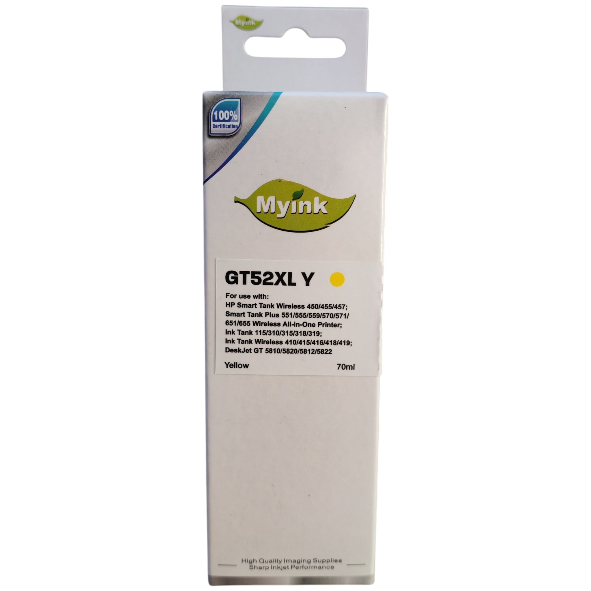 HP GT51 GT52 Uyumlu Sarı Mürekkep Kartuş 70ml