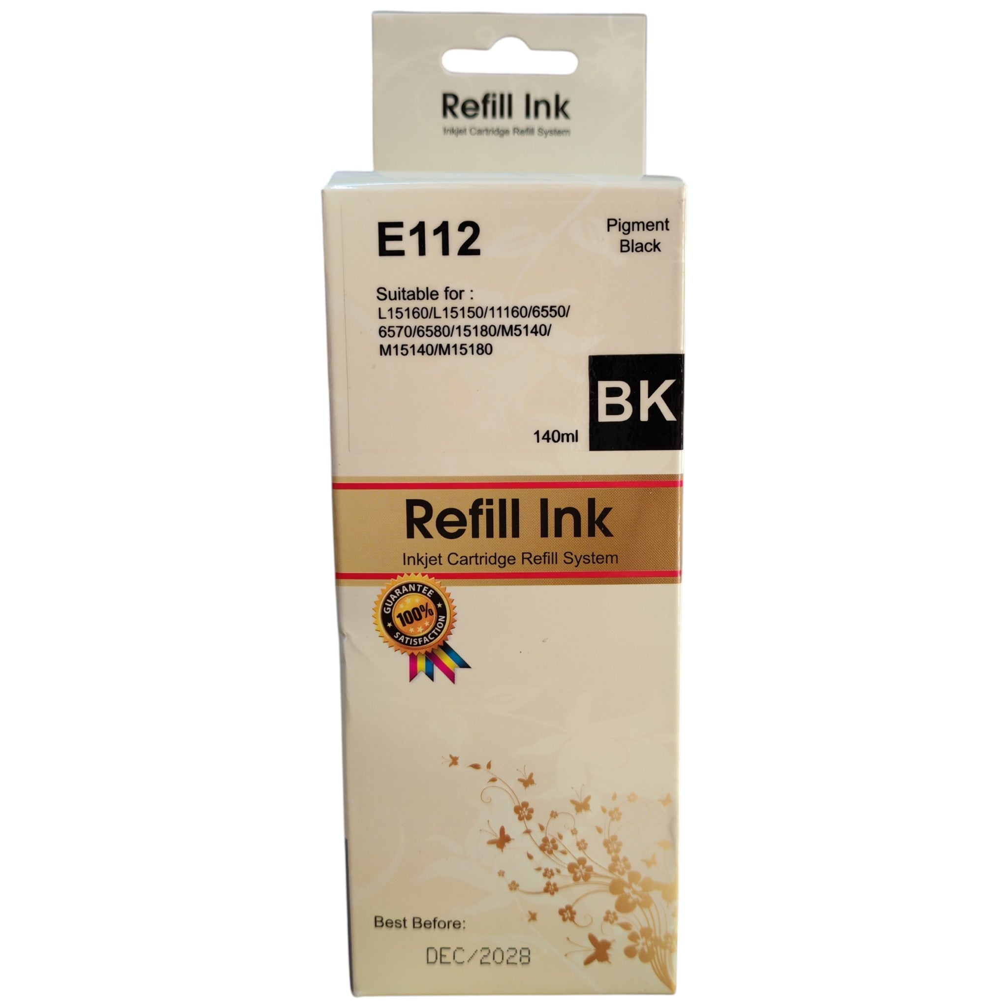 Epson 112 Uyumlu Siyah Mürekkep Kartuş Muadil 140ml